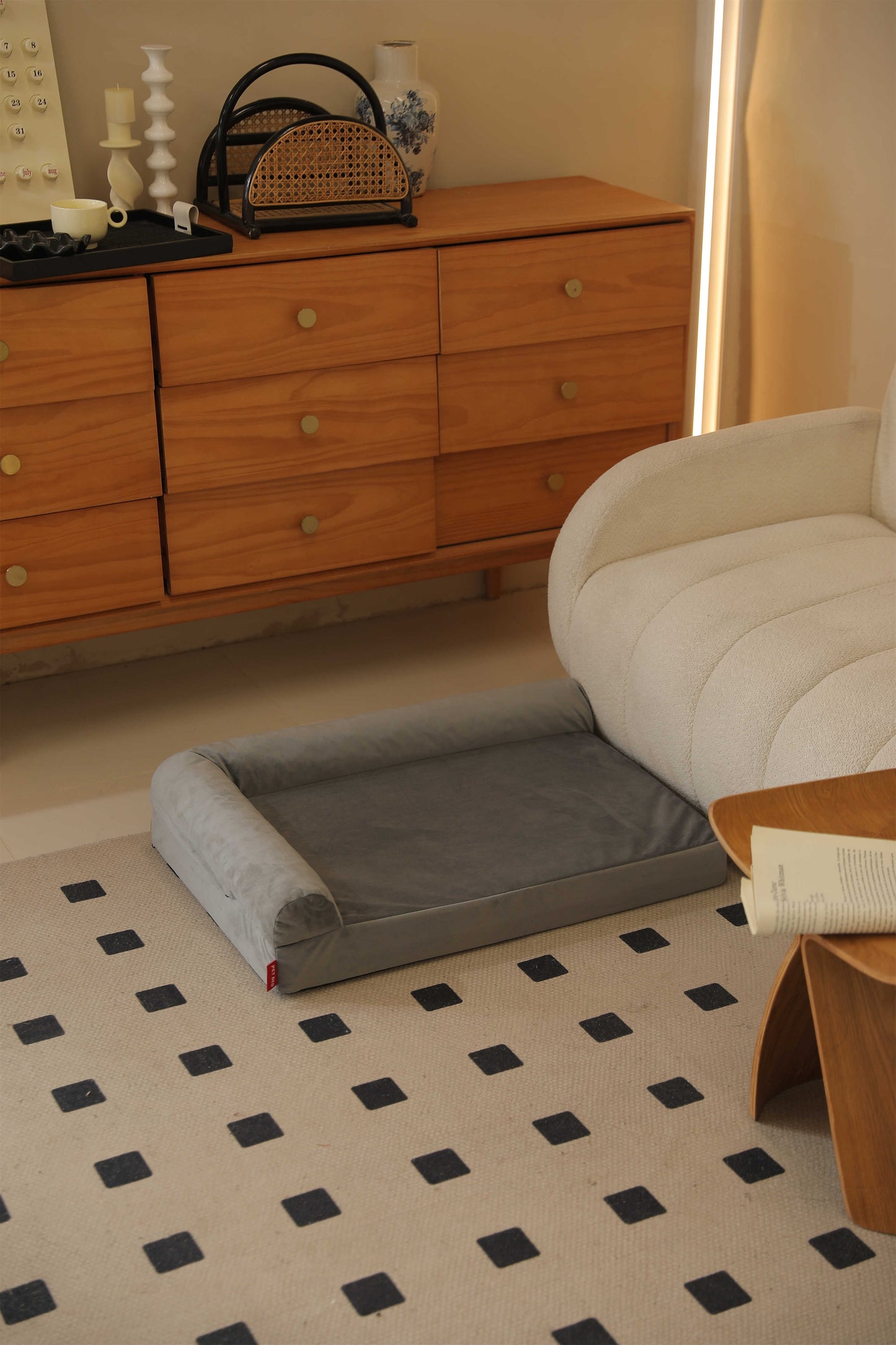 DOUBLE PILLOW DUTCH VELVET COTTON FLANNEL PET SOFA