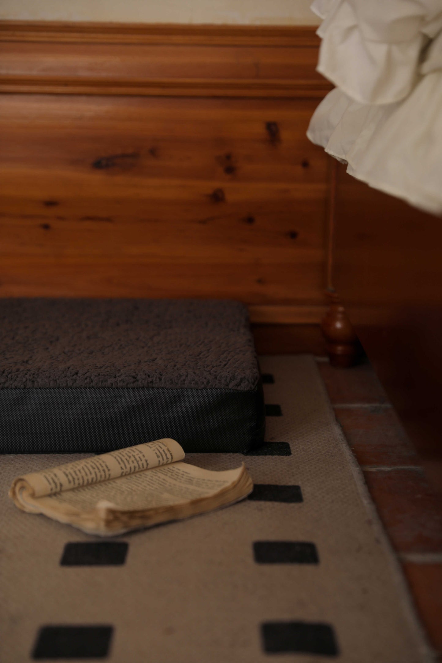 OXFORD CLOTH COTTON FLANNEL FLAT PET BED