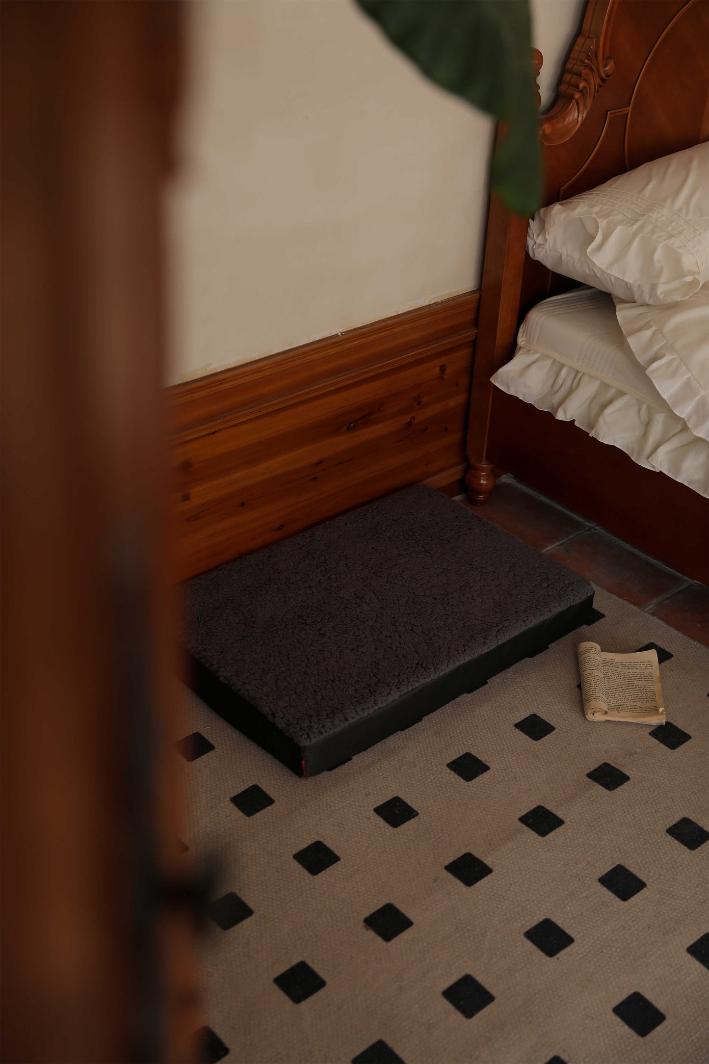 OXFORD CLOTH COTTON FLANNEL FLAT PET BED