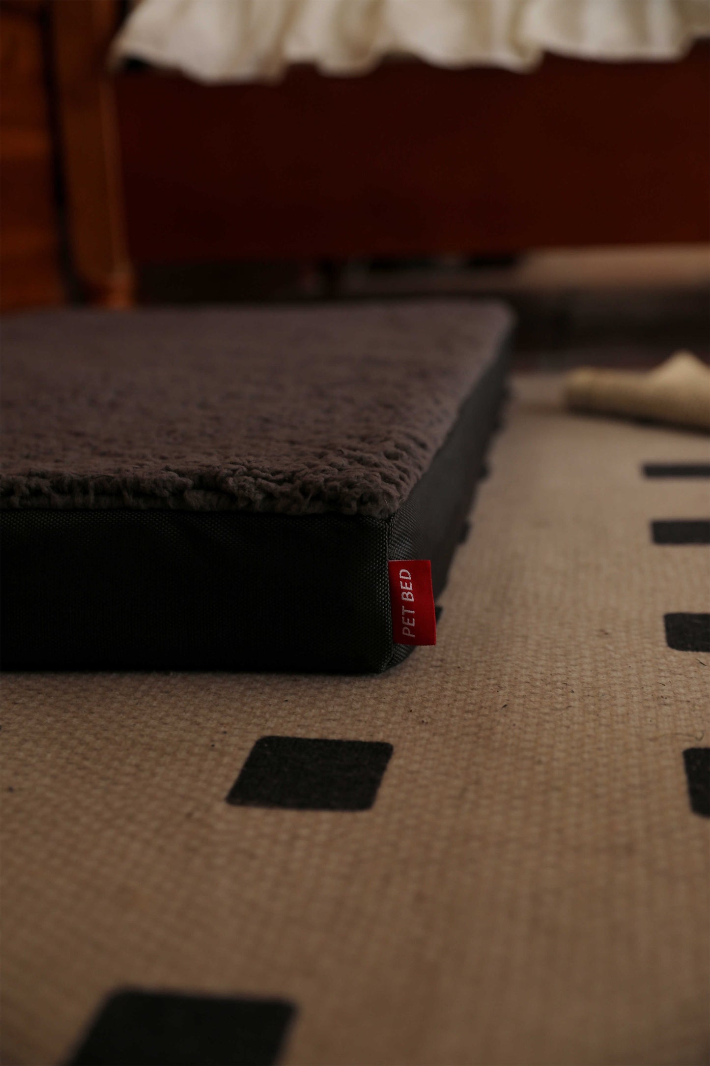 OXFORD CLOTH COTTON FLANNEL FLAT PET BED