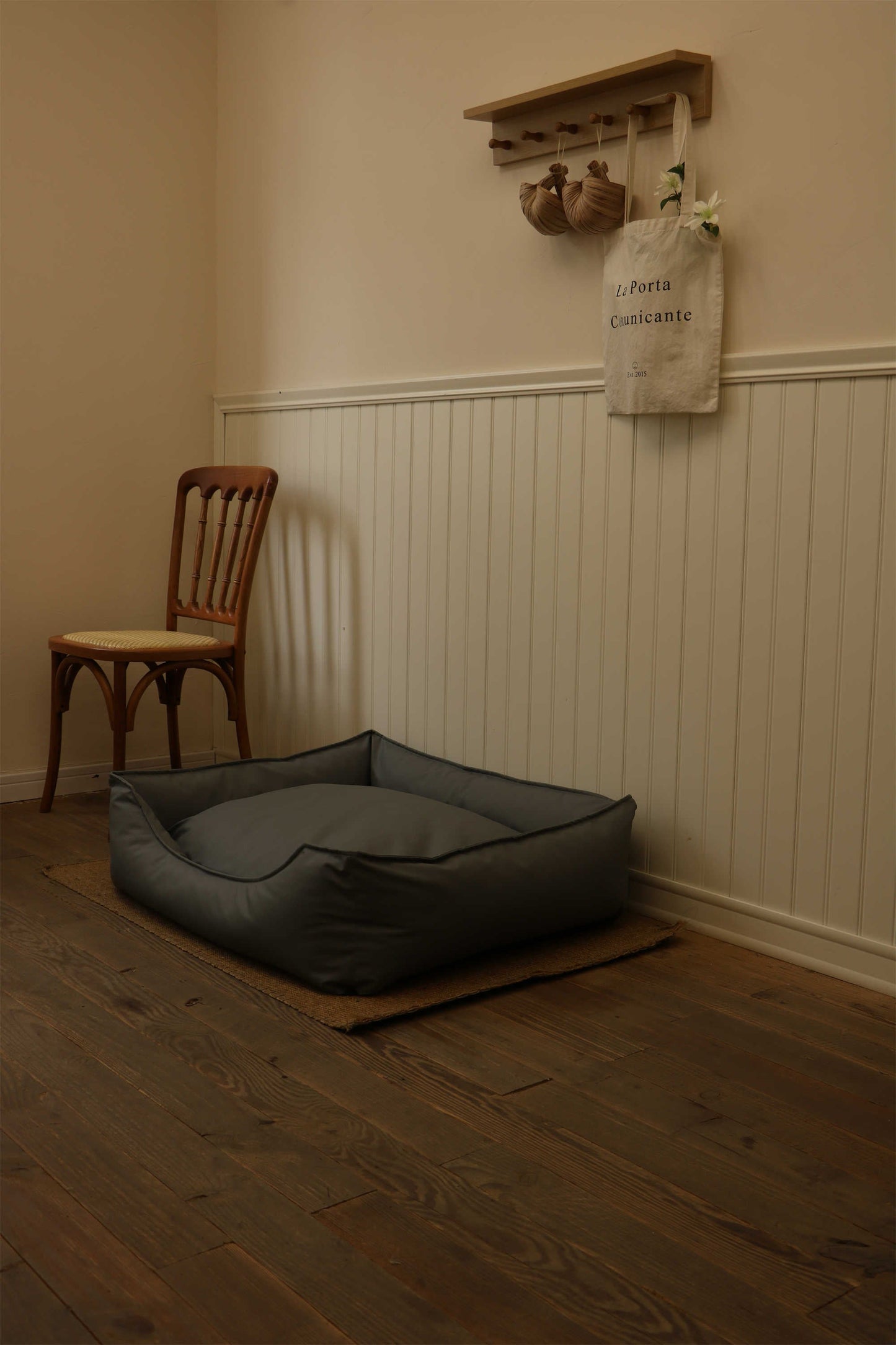 TECH FABRIC FLAT PET BED(DARK GRAY)
