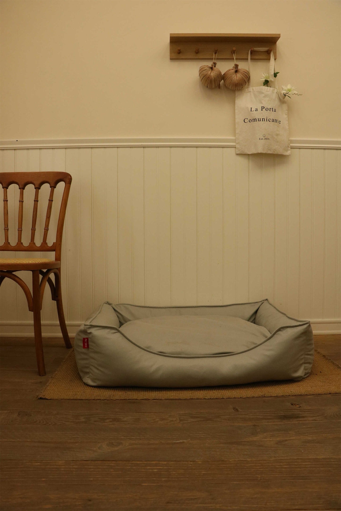 TECH FABRIC FLAT PET BED(LIGHT GRAY)